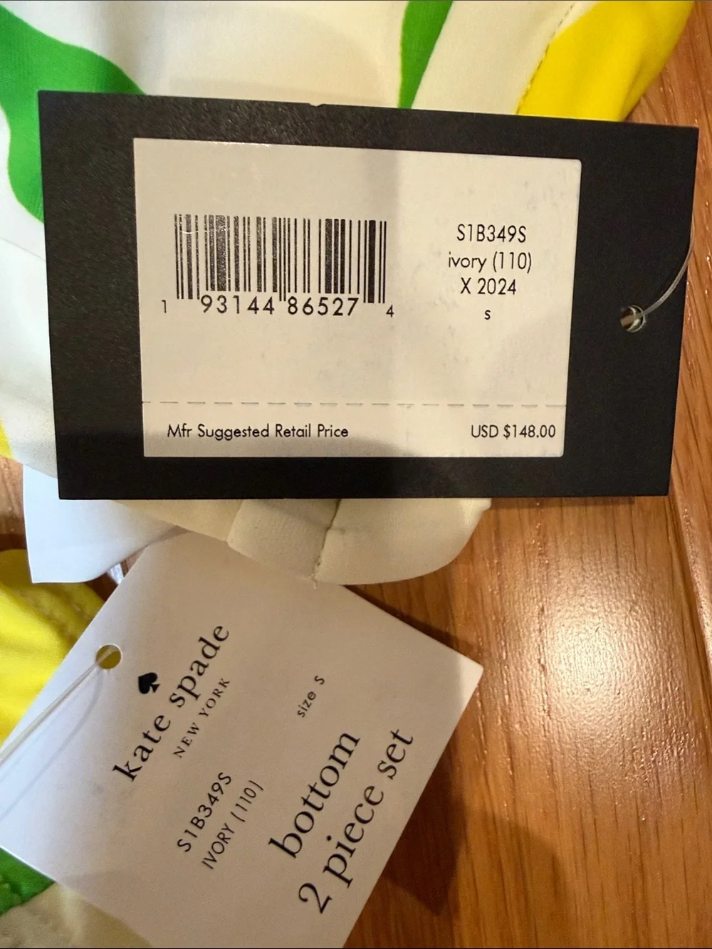 NWT Kate Spade Lemon Bikini Swimsuit